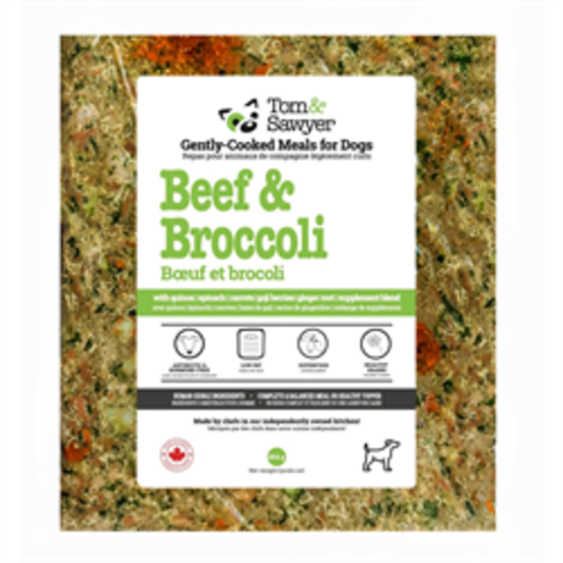 Tom & Sawyer Tom & Sawyer Dog -  Beef & Broccoli 454g