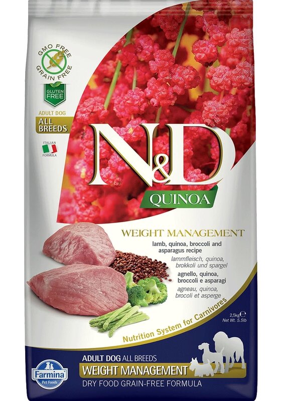 Farmina N&D Dog Dry - Quinoa Weight Management Lamb 15.4lbs