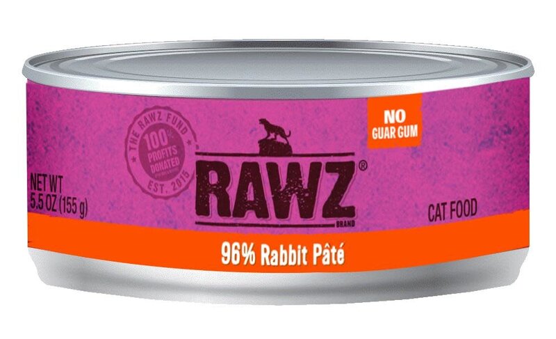 RAW RAWZ Cat Wet - 96% Rabbit Pate 5.5oz