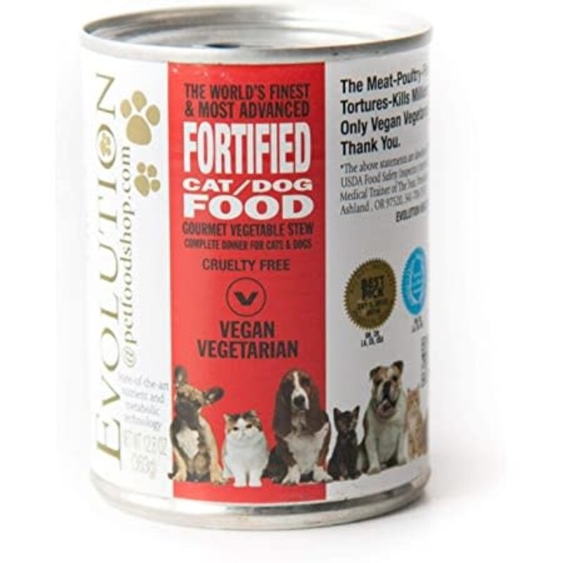 Evolution Diet Gourmet Vegetable Stew Vegan Cat/Dog Red Can 12.8oz