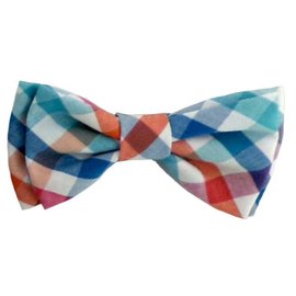 Huxley & Kent Huxley & Kent X-Large Bow Tie for Dogs - Check Blue & Teal