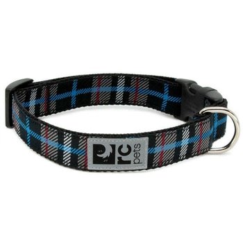 RC Pets RC Pets Dog Clip Collar Black Twill Plaid - Large