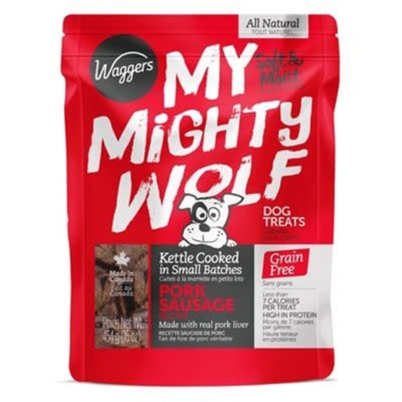 Waggers Jay's My Mighty Wolf Pork Sausage 454g