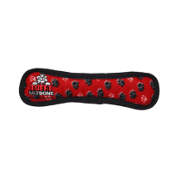 VIP Products Tuffy Ultimate Bone for Dogs - Red Paw Print