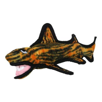 VIP Products Tuffy Ocean Creatures Tiger Shark Toy for Dogs - Orange & Black (Level 7)