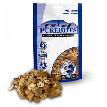 Pure Bites PureBites Cat Treat- Freeze-Dried Ocean Medley (Salmon, Tuna & Shrimp) 22g