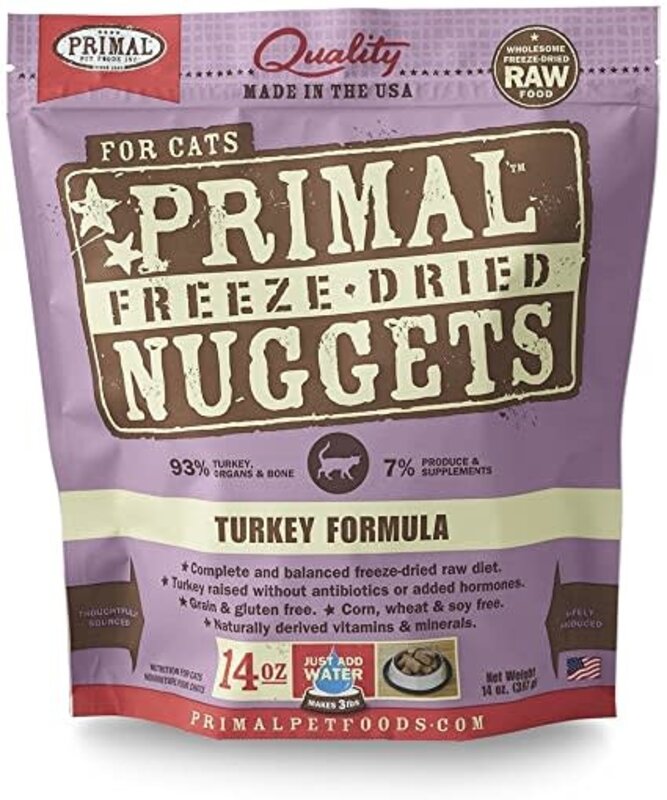 Primal Primal Cat - Freeze-Dried Nuggets Turkey 14oz