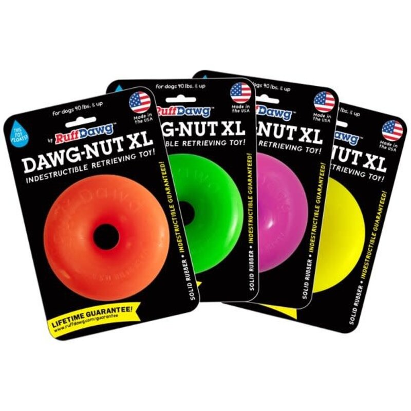 Ruffdawg Ruff Dawg Indestructible Floating Dawg-Nut Dog Toy X-Large (Assorted Colours)