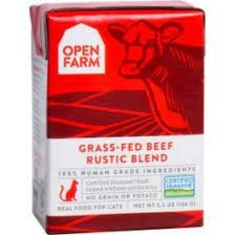 Open Farm Open Farm Cat Wet - Grass-Fed Beef Rustic Blend 5.5oz