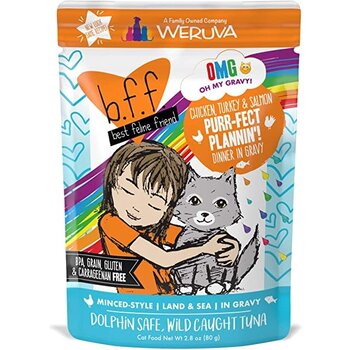 Weruva Weruva Cat Wet - BFF OMG "Purr-fect Plannin'!" Chicken, Turkey & Salmon 2.8oz Pouch