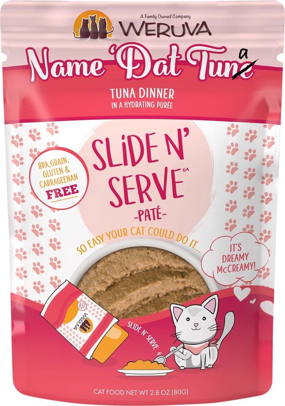 Weruva Weruva Cat Wet - Slide N' Serve Pate "Name 'Dat Tuna" Tuna Dinner 2.8oz Pouch