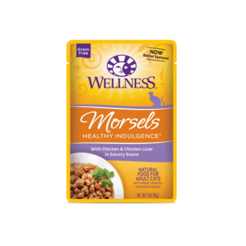 Wellness Wellness Cat Wet - Healthy Indulgence Chicken & Chicken Liver Morsels 3oz (Pouch)