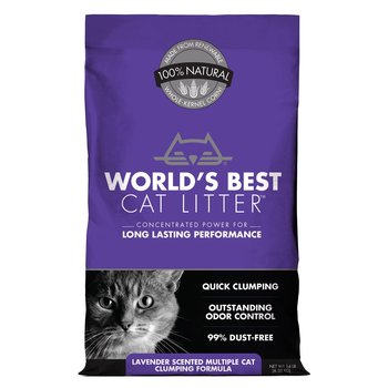 World's Best World's Best Cat Litter - Quick-Clumpking Cat Litter Lavender Scented (Purple) 28lbs