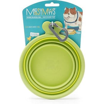 Messy Mutts Messy Mutts - Silicone Collapsible Bowl Medium Green