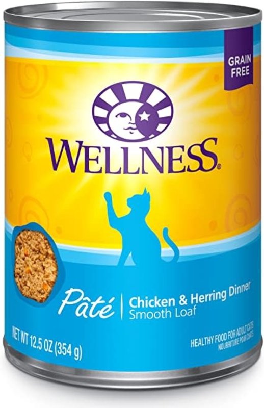 Wellness Wellness Cat Wet - Chicken & Herring Pate 12.5oz