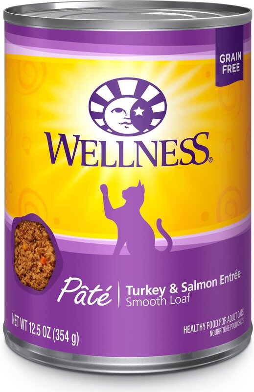 Wellness Wellness Cat Wet - Turkey & Salmon Pate 12.5oz