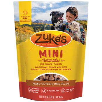 Zukes Zuke's Dog Treats - Mini Naturals Peanut Butter & Oats 16oz