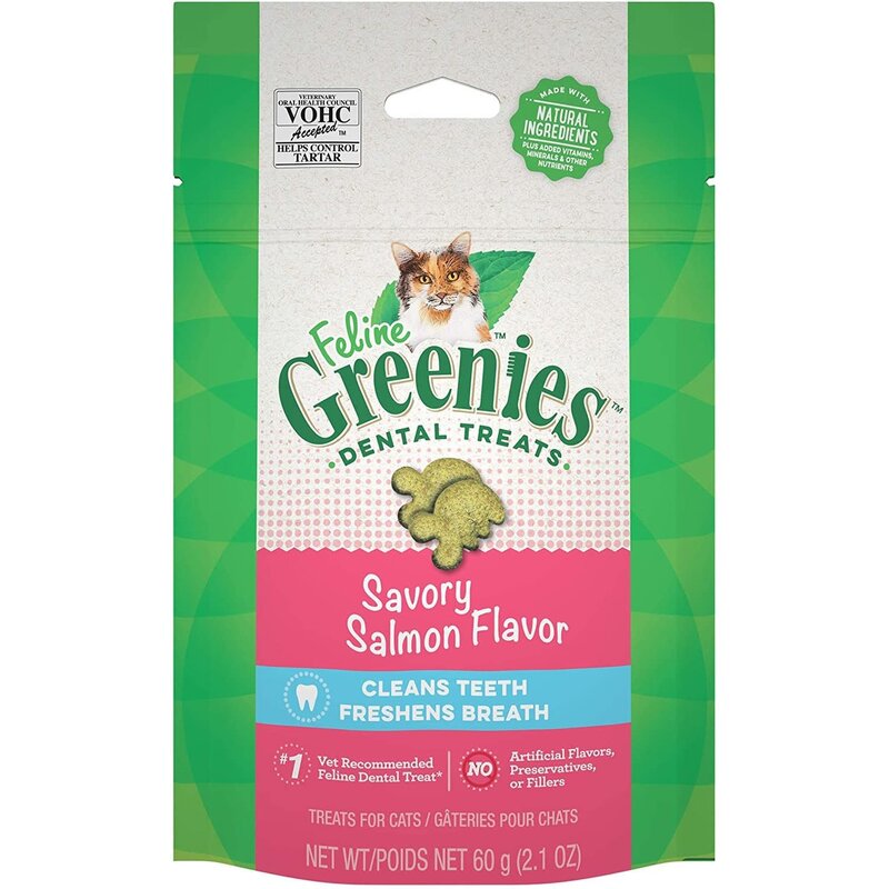 Greenies Feline Greenies Cat - Dental Treats Salmon 4.6oz