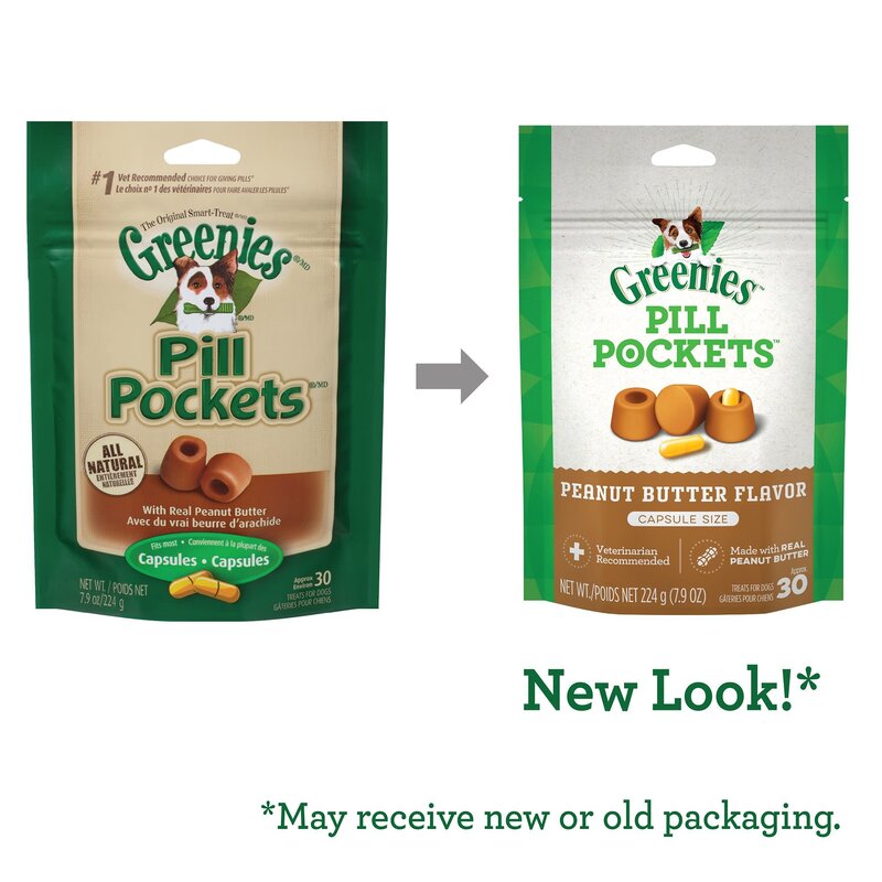 Greenies Greenies Dog - Pill Pockets Peanut Butter Capsule 7.9oz