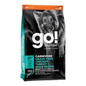 Go! Go! Solutions Dog Dry - Carnivore Grain-Free Chicken, Turkey & Duck Adult 22lbs