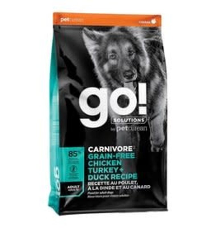 Go! Solutions Go! Solutions Dog Dry - Carnivore Grain-Free Chicken, Turkey & Duck Adult 22lbs