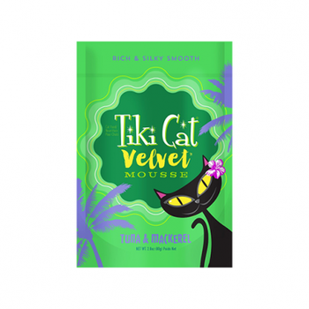 Tiki Cat Tiki Cat Cat Wet - Velvet Mousse Tuna & Mackerel 2.8oz Pouch