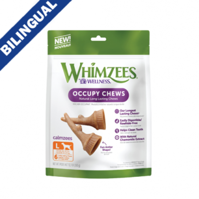 Whimzees WHIMZEES® OCCUPY CALMZEES DENTAL CHEWS VALUE BAG LARGE (6PC) 12.7 OZ
