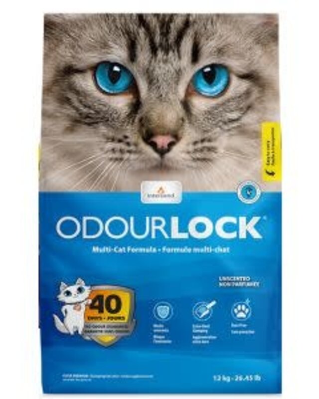 OdourLock Odourlock - Ultra Premium Multi- Cat Unscented Clumping Litter Cat 12KG