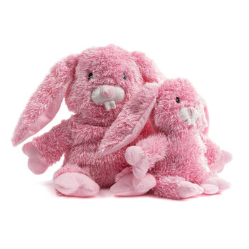 Fab Dog Fabdog Fluffy Pink Bunny Dog Toy Small