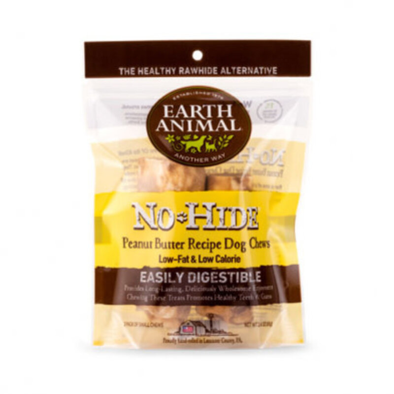 Earth Animal Earth Animal® No-Hide® Peanut Butter Recipe (2 Pack) Dog Chew - Small