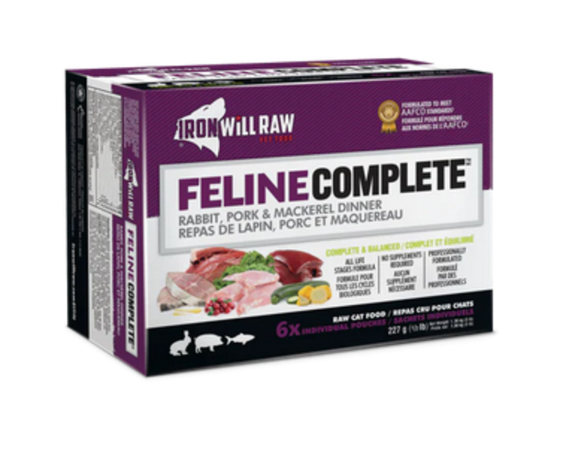 Iron Will Raw Iron Will Raw - Feline Complete Rabbit, Pork & Mackerel Dinner 3lbs