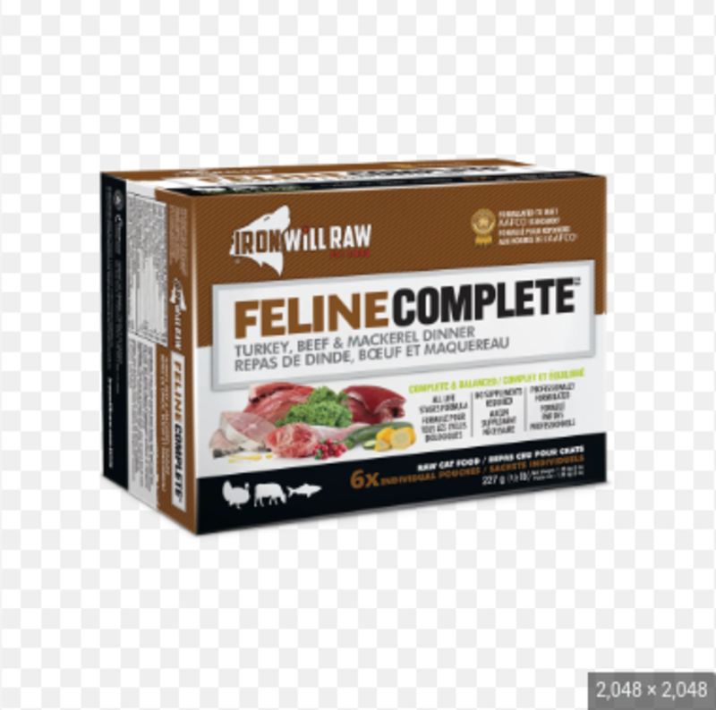 Iron Will Iron Will Raw - Feline Complete Turkey, Beef & Mackerel Dinner 3lbs
