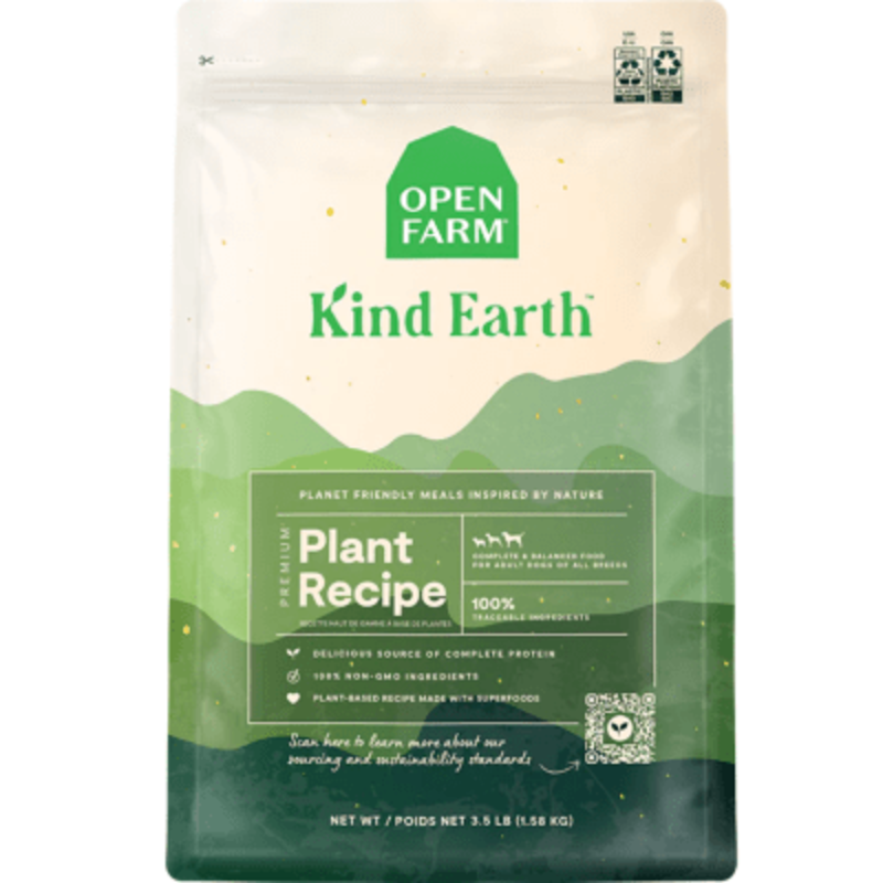 Open Farm Open Farm Dog Dry - Kind Earth Plant Kibble Recipe 3.5lbs