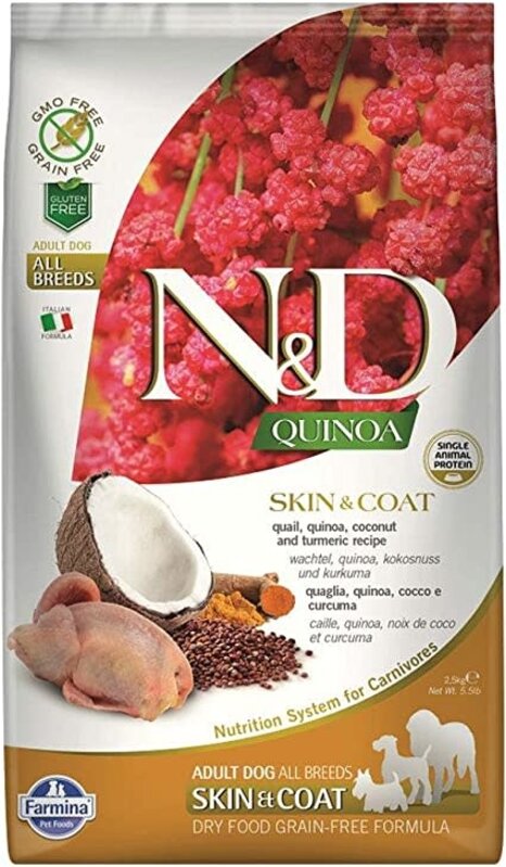 n&d N&D Dog Dry - Quinoa Skin Coat Quail 5.5lbs