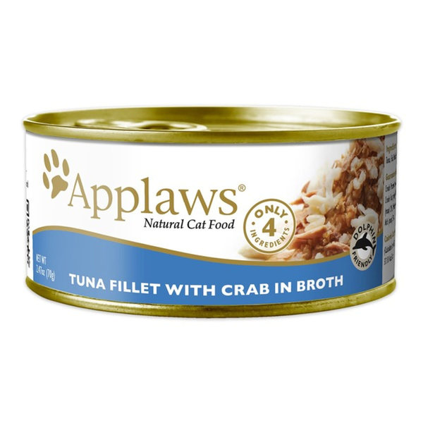 APPLAWS Cat Wet - Tuna Fillet With Crab in Broth 2.47 OZ
