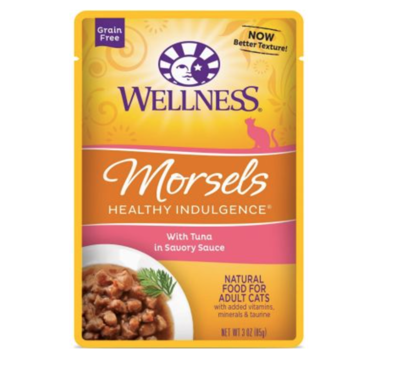 Wellness Wellness® Healthy Indulgence® Morsels Tuna in Savory Sauce Wet Cat Food  3 oz Pouch