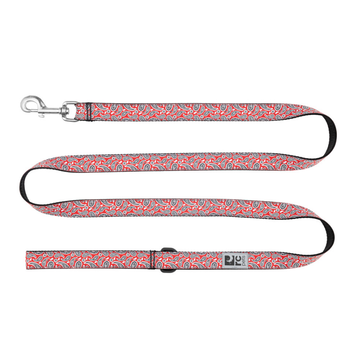 RC Pets RC Pets - Patterned Leash 1" x 6' Rebel Red
