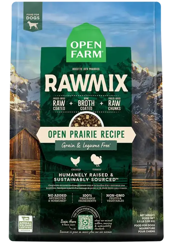 Open Farm Open Farm  Dog Dry - Raw Mix Grain-Free Open Prairie Recipe 20 lbs