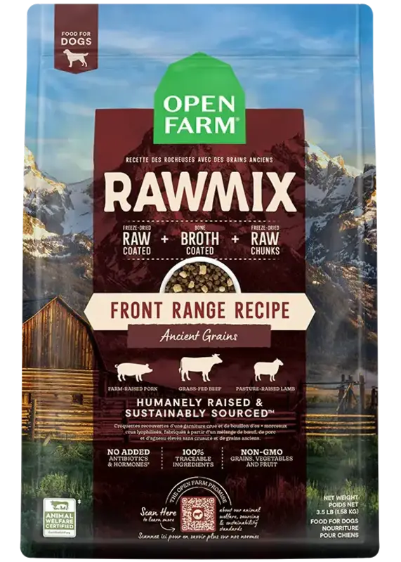 Open Farm Open Farm Dog Dry - Raw Mix Ancient Grains Front Range 20lbs