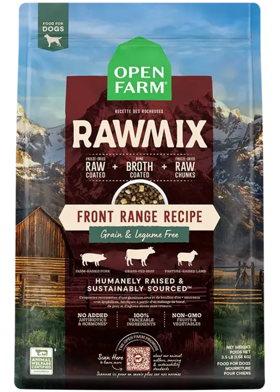 Open Farm Open Farm Dog Dry - Raw Mix Grain & Legume Free Front Range 20lbs