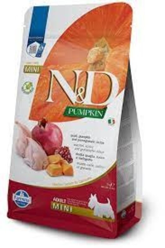 Farmina N&D Dog Dry - Pumpkin Quail & Pomegranate Adult Mini 5.5lbs