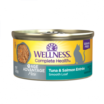 Wellness Wellness Cat Wet - Complete Health 7+ Age Advantage Tuna & Salmon Loaf 3oz