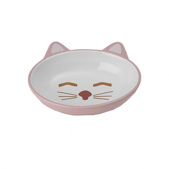 Pet Rageous Pet Rageous - Sleepy Kitty 5.5" Pink Dish