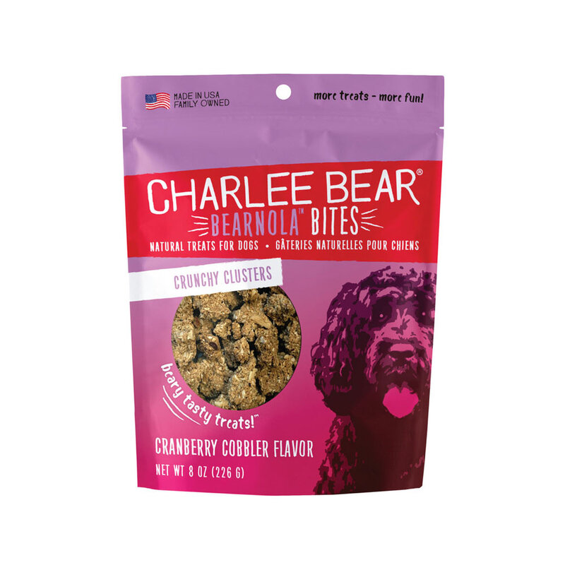 Charlee Bear Treats Charlee Bear Dog Treat - Bearnola Bites Cranberry Cobbler 8oz