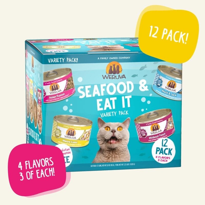 Weruva Weruva Wet Cat Food Variety Pack - Seafood & Eat It! 12 x 5.5oz cans