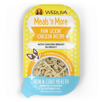 Weruva Weruva Dog Wet - Meals 'n More Skin & Coat Health Paw Lickin' Chicken Recipe+ 3.5oz
