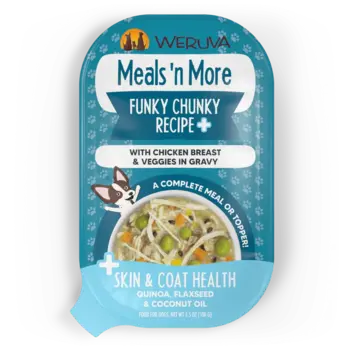 Weruva Weruva Dog Wet - Meals 'n More Skin & Coat Health Funky Chunky Recipe+ 3.5oz