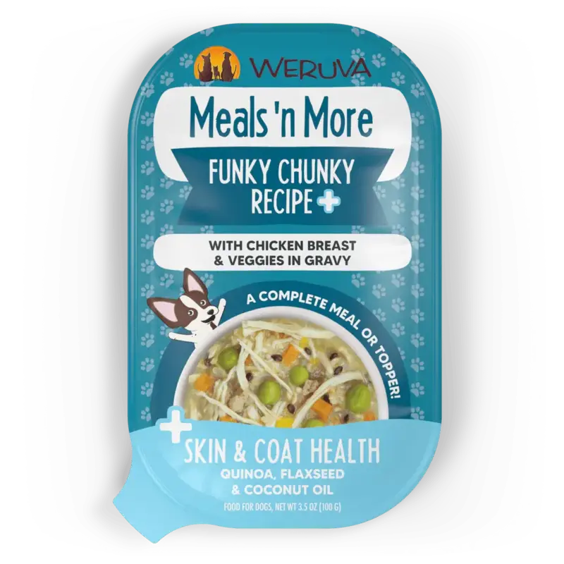 Weruva Weruva Dog Wet - Meals 'n More Skin & Coat Health Funky Chunky Recipe+ 3.5oz