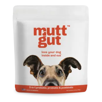 MuttGut Dog - Mutt Gut 3-in-1 Prebiotic, Probiotic & Postbiotic System Bran/Tumeric 90g
