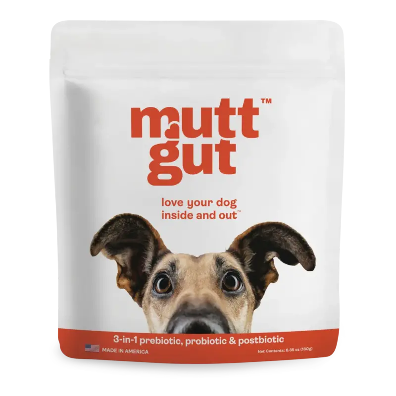 MuttGut Dog - Mutt Gut 3-in-1 Prebiotic, Probiotic & Postbiotic System Bran/Tumeric 90g